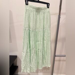 Moon River Light Green A-Line Skirt